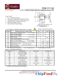 Datasheet EIA1111-6 manufacturer Excelics